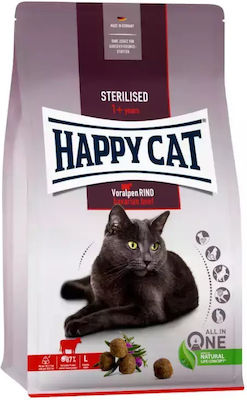 Happy Cat Dry Food for Adult Neutered Cats with Sensitive Urinary System with Beef / Meat / Poultry 10kg