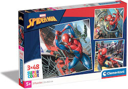 449134 Clementoni Kids Puzzle Super Color Marvel Spiderman 3x48 Piese