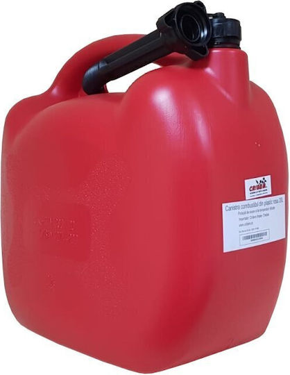Canistră de Combustibil cu Două Compartimente din Plastic cu Tub de Extensie 20l Roșie