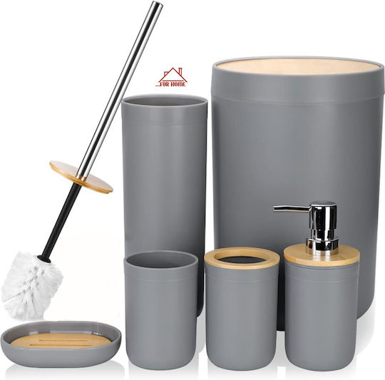 ForHome Bathroom Accessory Set Plastic Multicolour 6 Pieces