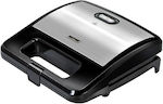 MPM Sandwich Maker with Removable Plates for for 2 Sandwiches Sandwiches 750W Inox