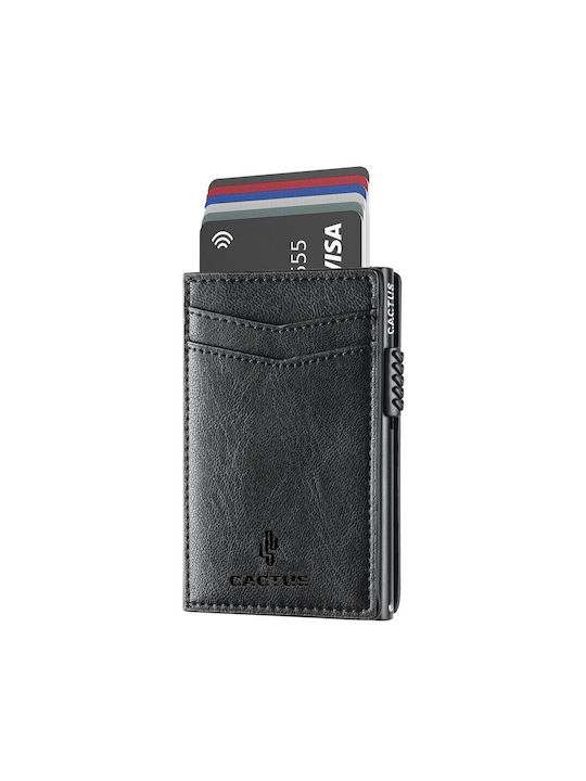 Cactus Rfid Wallet Card Case Single Black