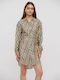 Ble Resort Collection Γυναικείο Κοντό Φόρεμα Παραλίας Καφέ