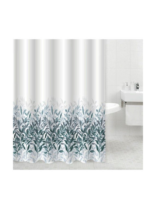 Ankor Shower Curtain 180x200cm Petroleum Leaves