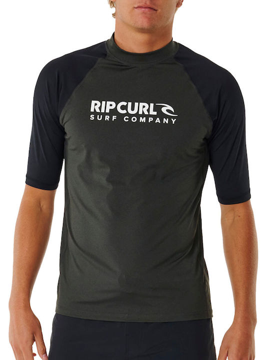 Rip Curl Bărbați Mâneci scurte Tricou de protecție solară Negru