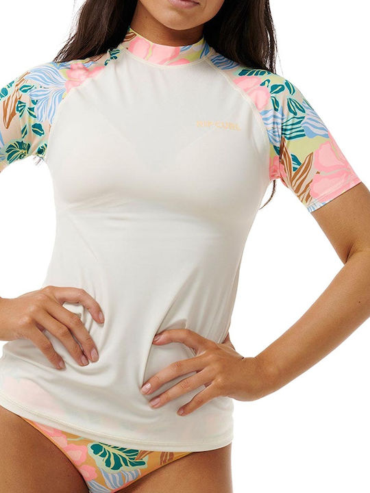 Rip Curl Women's Short Sleeve Sun Protection Shirt White