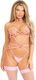 Leg Avenue Vegan Leather Body Harness Heart Pink S