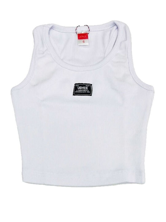 Joyce Kids' Crop Top Sleeveless White