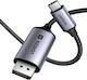 Ugreen CM556 USB 2.0 Cable USB-C male - DisplayPort Γκρι 2m 25158