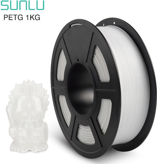 Sunlu PETG 3D Drucker Filament 1.75mm Weiß 1kg 1 Stück (Spule)