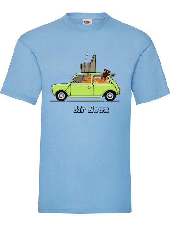 Fruit of the Loom Mr Bean T-shirt Blau Baumwolle