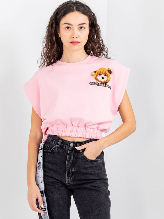 Mod Wave Movement Γυναικεία Μπλούζα Βαμβακερή Pink