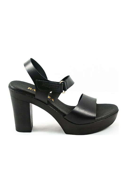 Ragazza Leder Sandalen Anatomisch Schwarz