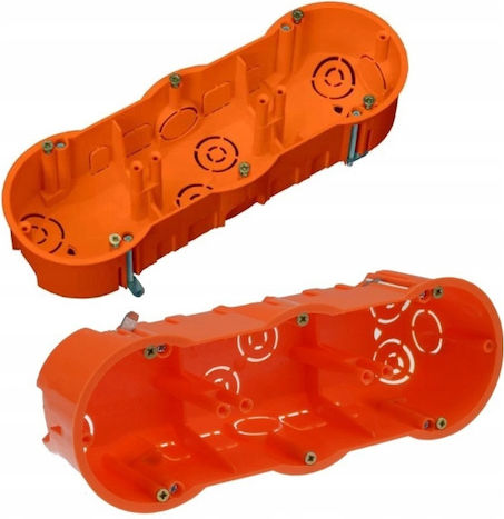 PAWBOL Surface Mounted Electrical Box for Drywall IP30 in Orange Color