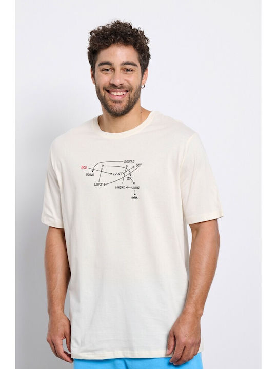 BodyTalk Men's Short Sleeve T-shirt Ecru
