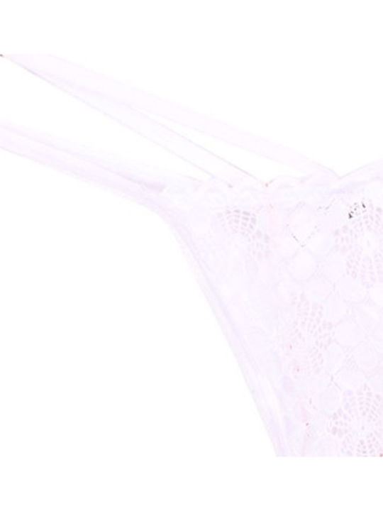 Women's String with Lace White