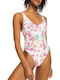 Roxy Beach Classics One-Piece Swimsuit Floral White