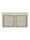 Franke Maris Mrg 620-40-40 Tl Ένθετος Νεροχύτης από Συνθετικό Γρανίτη Μ86xΠ51cm Coffee