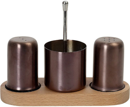 Espiel Salz- und Pfefferset Inox mit Gestell Μπρονζέ 2Stück
