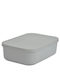 Plastic Storage Box with Lid Gray 25x17.5x7.6cm 1pcs