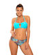 Marko Bikini Set Bra & Slip Bottom with Adjustable Straps Blue