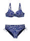 Bonito Bikini-Set Blumen Blue