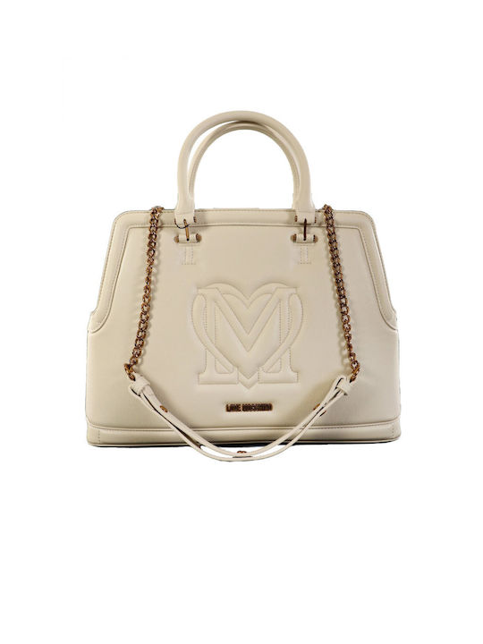 Moschino Damen Tasche Schulter Beige