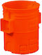 Simet Flush Electrical Box in Orange Color