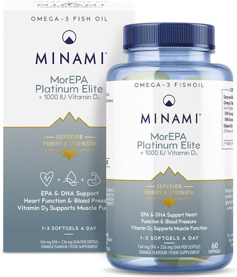 Minami MorEPA Platinum Elite Ιχθυέλαιο 60 μαλακές κάψουλες