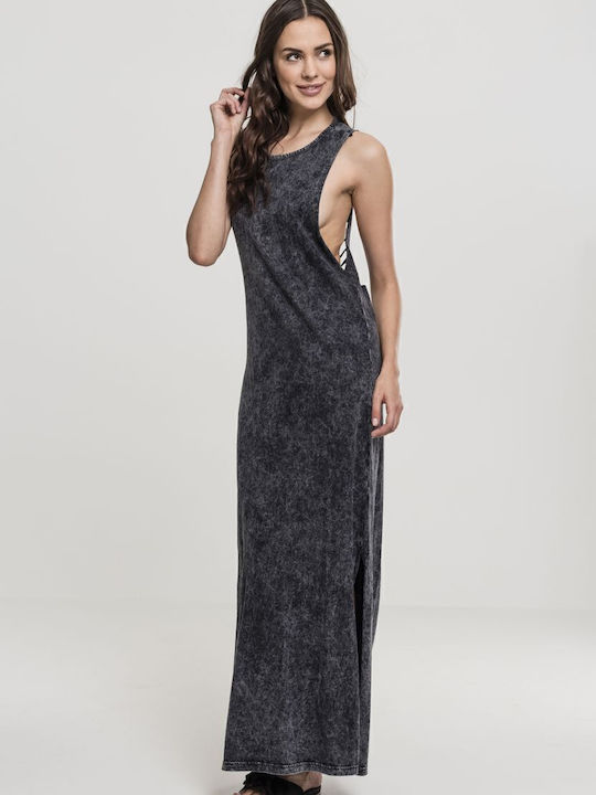 Καλοκαιρινό Maxi Φόρεμα με Σκίσιμο Black