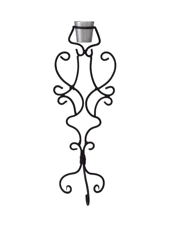 Candle Holder Metal in Black Color 20x58x12cm 1pcs