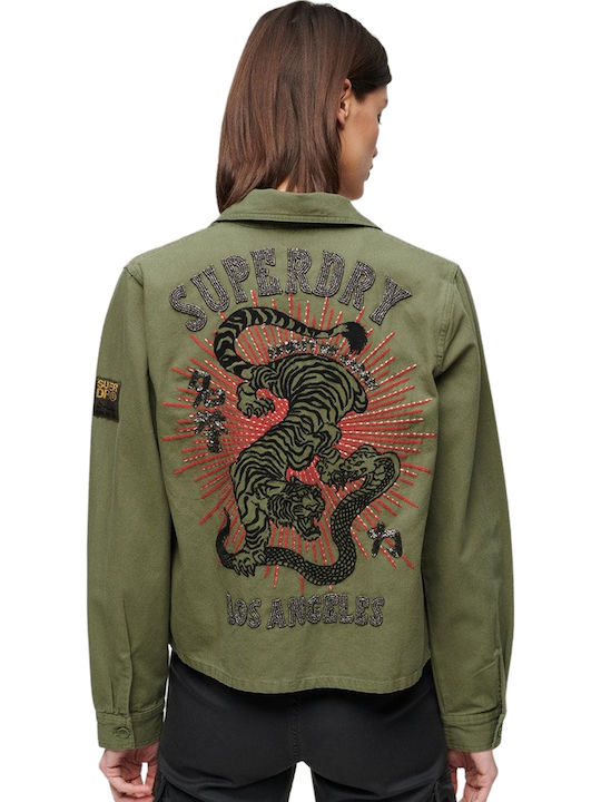 Γυναικείο Army Green Overshirt