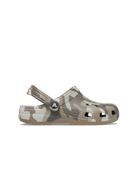 Crocs Printed Camo Clog Σαμπό Γκρι