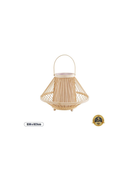 GloboStar Tisch Dekorative Lampe mit Fassung für Lampe E27 Beige