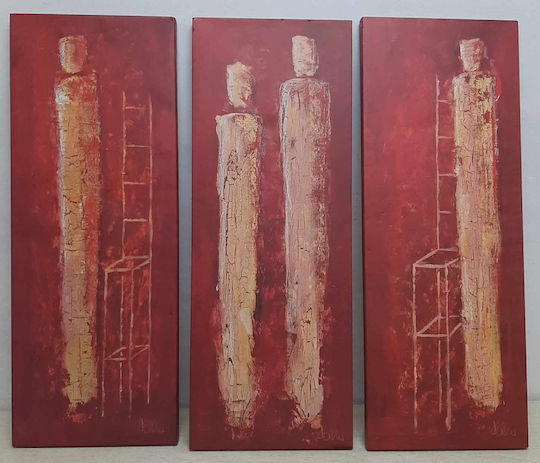 ForHome Τρίπτυχος Πίνακας σε Καμβά 30x90cm