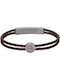 Police Crest Bracelet Stainless Steel Leather Bracelet