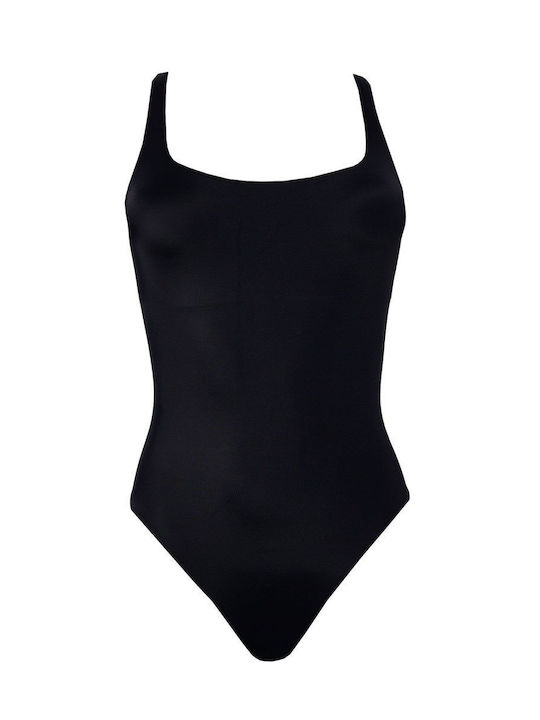 SugarFree One-Piece Swimsuit with Padding & Open Back Black