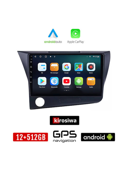 Kirosiwa Ηχοσύστημα Αυτοκινήτου για Honda CR-Z 2010-2016 (Bluetooth/USB/AUX/WiFi/GPS/Apple-Carplay/Android-Auto) με Οθόνη Αφής 9"