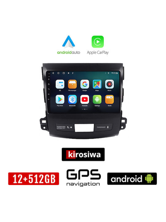 Kirosiwa Car Audio System for Citroen C-Crosser 2007+ (Bluetooth/USB/AUX/WiFi/GPS/Apple-Carplay/Android-Auto) with Touch Screen 9"
