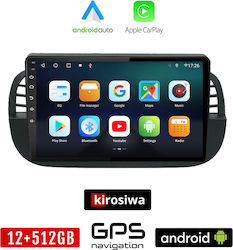 Kirosiwa Car Audio System for Fiat 500 2008-2015 (Bluetooth/USB/AUX/WiFi/GPS/Apple-Carplay/Android-Auto) with Touch Screen 9"