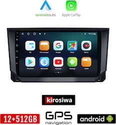 Kirosiwa Car-Audiosystem für Seat Arona 2017+ (Bluetooth/USB/AUX/WiFi/GPS/Apple-Carplay/Android-Auto) mit Touchscreen 9"