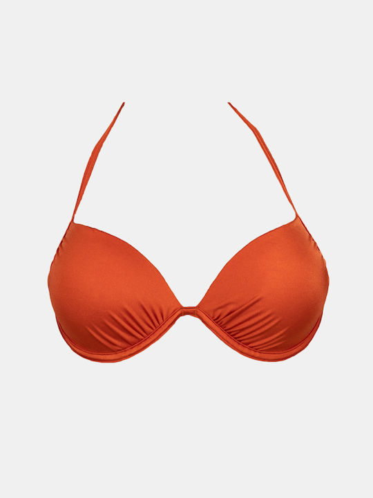 Rock Club Padded Bikini Bra Terracotta