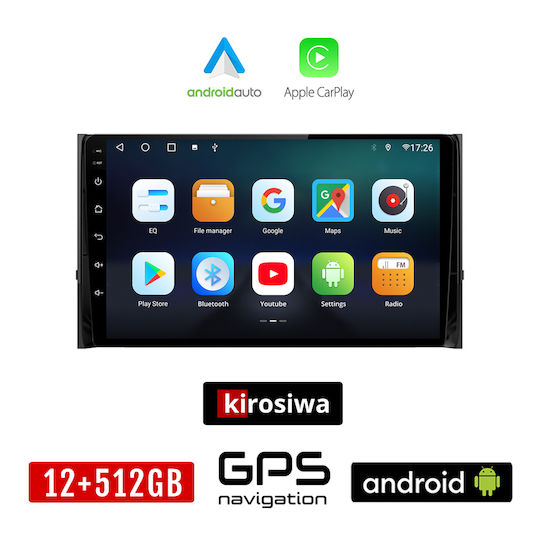 Kirosiwa Auto-Audiosystem für Skoda Kodiaq 2016+ (Bluetooth/USB/AUX/WiFi/GPS/Apple-Carplay/Android-Auto) mit Touchscreen 10"