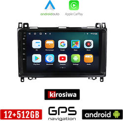 Kirosiwa Ηχοσύστημα Αυτοκινήτου για Mercedes-Benz A Class W169 2004-2012 (Bluetooth/USB/WiFi/GPS/Apple-Carplay/Android-Auto) με Οθόνη Αφής 9"