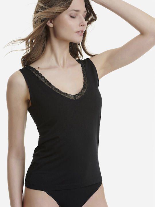 Walk Women's T-Shirt with Spaghetti Strap Black