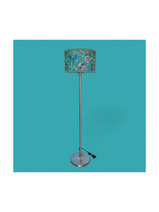 Oxygen Blue Vitr Floor Lamp H155xW1.55cm. with Socket for Bulb E27 Green