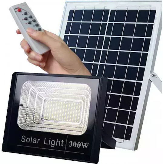Jortan Waterproof Solar LED Flood Light 300W Cold White 6500K with Remote Control IP66