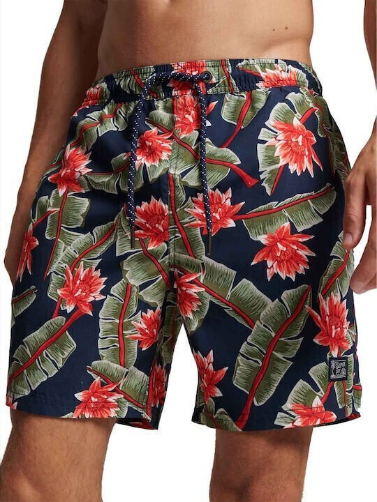 Superdry Αντρικό Μαγιό M3010212a-8rv Banana Leaf Navy
