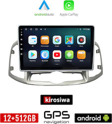 Kirosiwa Car-Audiosystem für Chevrolet Captiva 2012+ (Bluetooth/USB/AUX/WiFi/GPS/Apple-Carplay/Android-Auto) mit Touchscreen 9"