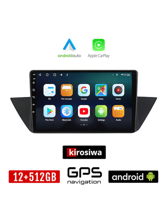 Kirosiwa Car Audio System for BMW X1 (E84) 2009-2015 (Bluetooth/USB/AUX/WiFi/GPS/Apple-Carplay/Android-Auto) with Touch Screen 10"
